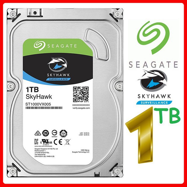 Ổ cứng Chuyên Dụng Camera SEAGATE 1TB - Chính Hãng BH 24 Tháng