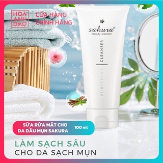 Sữa rửa mặt cho da dầu và mụn Sakura Purifying Cleanser