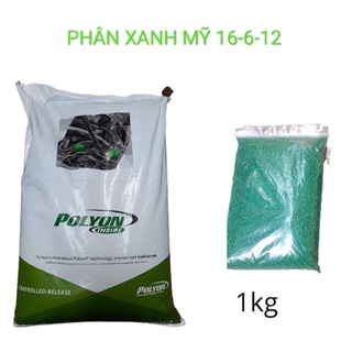 Phân tan Chậm Mỹ PoLyon hạt xanh - 16-6-12 (1kg)