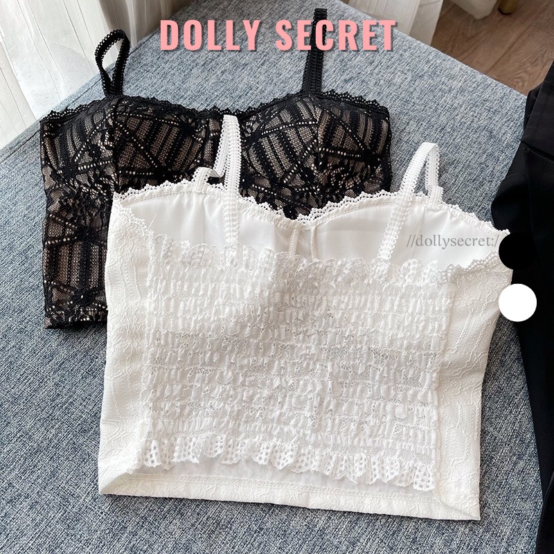 Áo Lót Bralette Ren Sexy Lưng Chun Co Dãn DOLLY SECRET A25