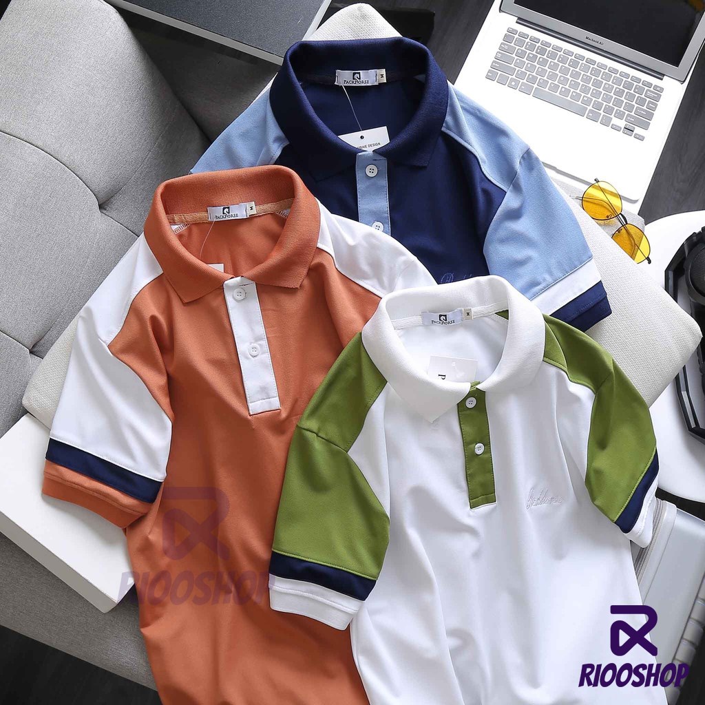Áo thun có cổ nam, áo phông polo nam cao cấp vnxk, có size lớn, tay ngắn, đẹp màu xanh đen, trắng, nâu RIOOSHOP RSP065