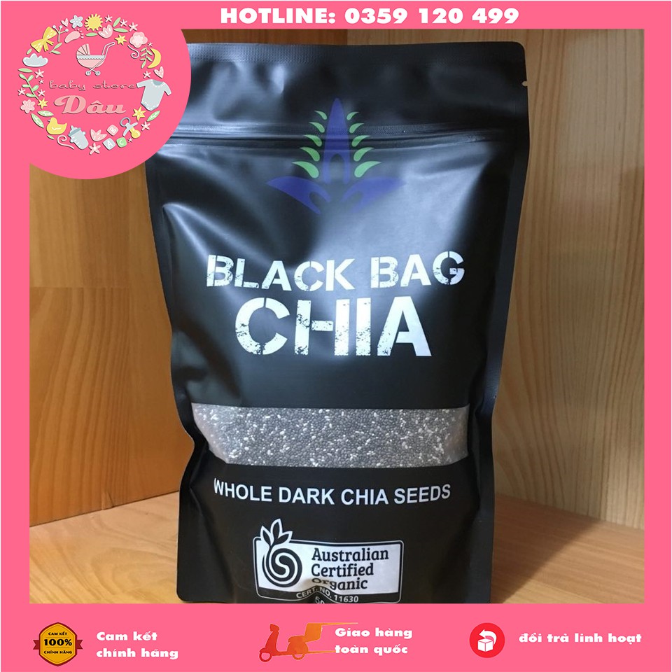 Hạt chia Úc Black Bag Chia túi 500g - Hạt chia hữu cơ Úc