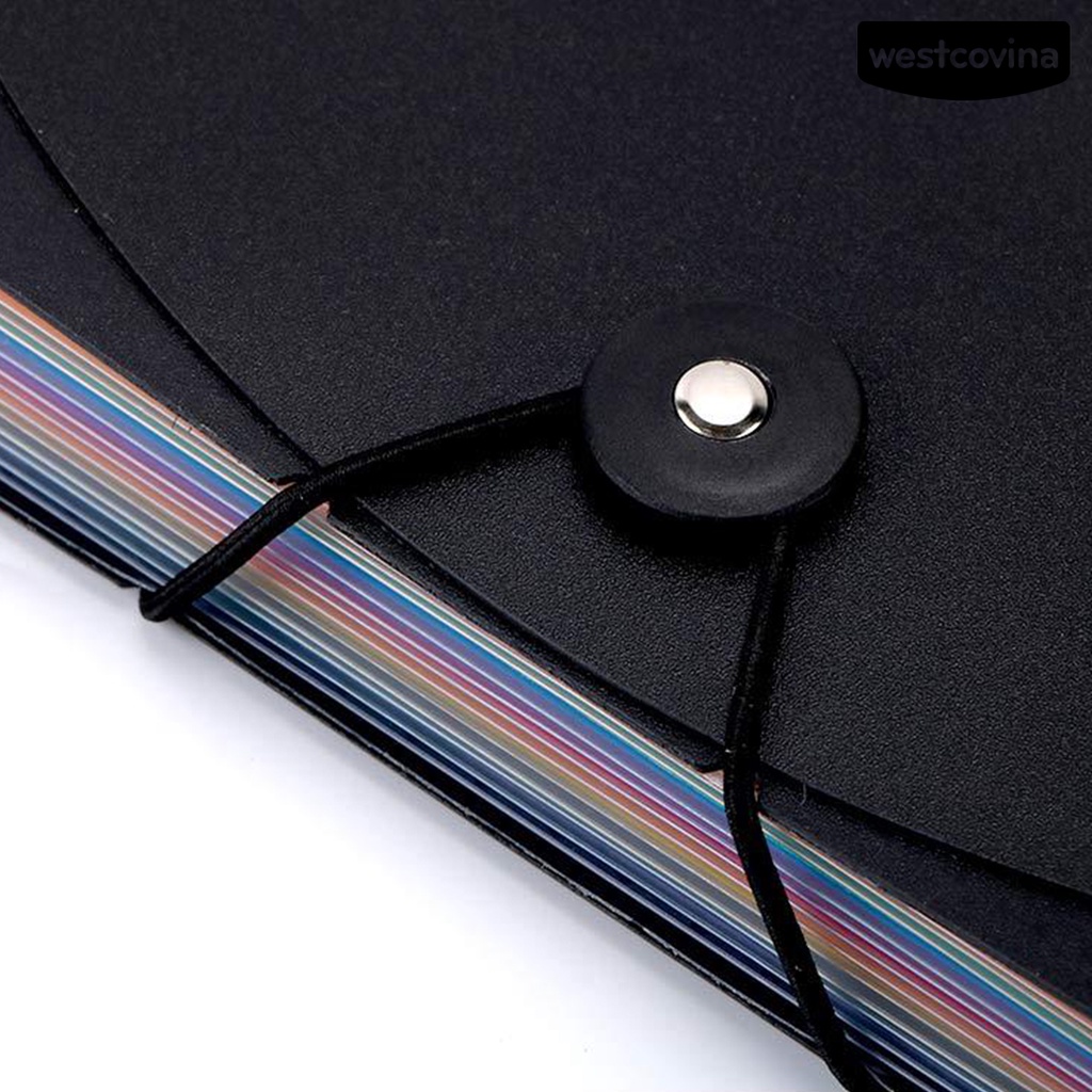 [Hot]✍Bìa Đựng Hồ Sơ Cỡ A4 12/24 Ngăn Màu Cầu Vồng Cầm Tay Tiện Dụng