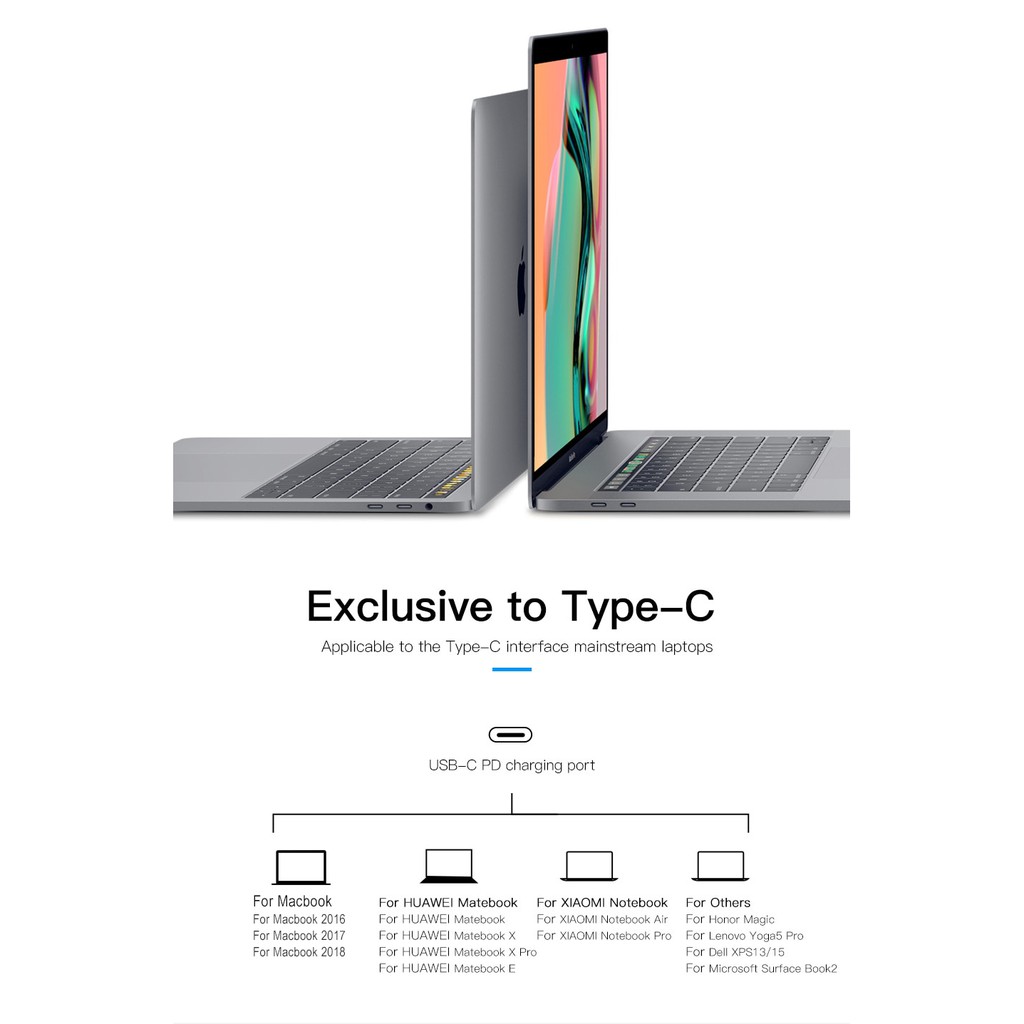 Hub chia USB-C Baseus nhiều cổng chuyển đổi USB loại C 3.0 cho Macbook Pro Air