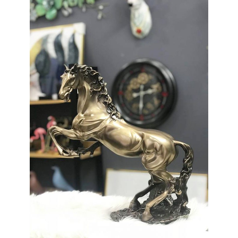Tượng decor phòng khách, Tượng Ngựa Tung Vó - Trang Trí Nội Thất Cao Cấp