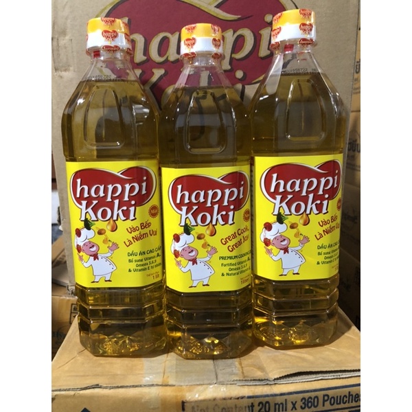 Dầu ăn happi koki 1 Lít