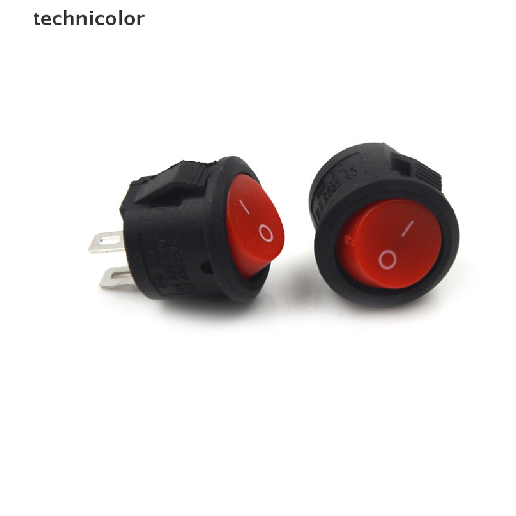 Set 10 Công Tắc Bật / Tắt Mini 2 Chấu Đường Kính 16mm 3A / 250V