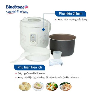 NỒI CƠM ĐIỆN BLUESTONE 1,8 LÍT ( RCB - 5518 , Hàng chính hãng bảo hành 24 tháng )