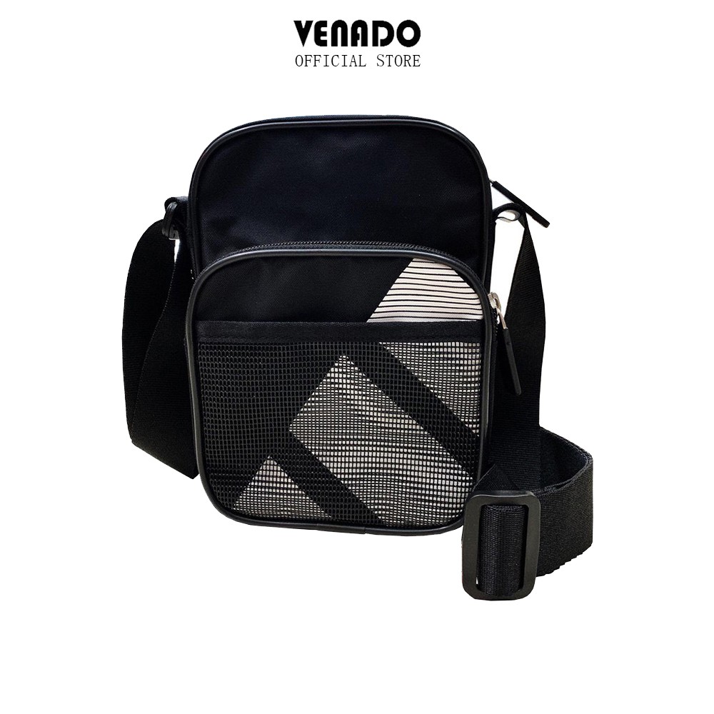 Túi đeo chéo mini EQT vải dù phối lưới lưới chống nước thời trang thể thao