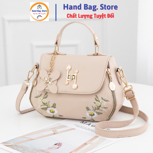 Túi Xách Nữ Quai xách Thời Trang, Chất Liệu Da PU Cao Cấp, Họa Tiết Thêu Hoa Đẹp Đủ Màu Sắc - HandBag.Store 111