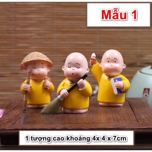 Bộ sưu tập tượng những chú tiểu ngộ nghĩnh với nhiều mẫu dễ thương