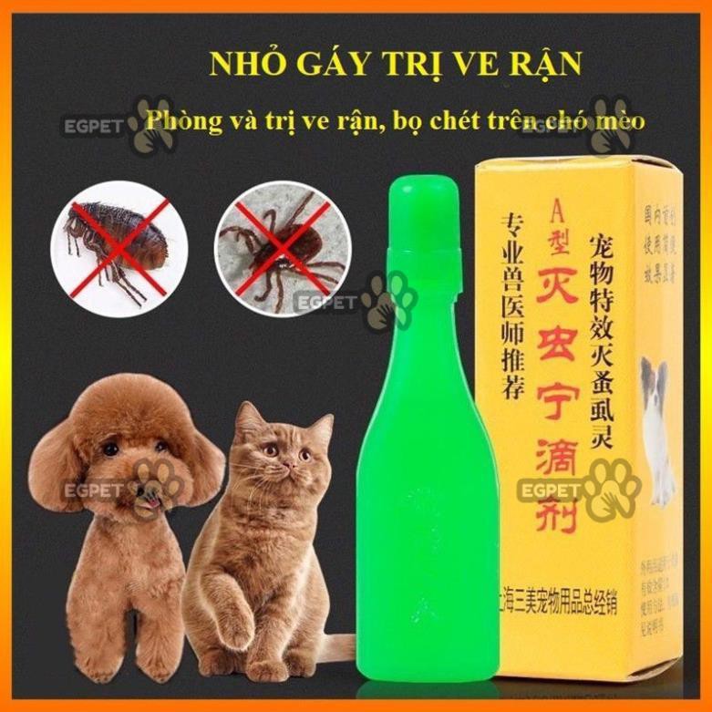 Nhỏ ve rận, bọ chét cho chó mèo, nhỏ gáy cho chó mèo siêu hiệu quả