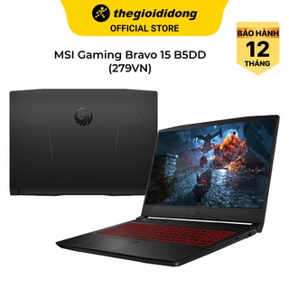 Laptop gaming msi bravo 15 b5dd r5 5600h/8gb/512gb/4gb rx5500m/15.6"f/balo/chuột/win11//đen - hàng chính hãng