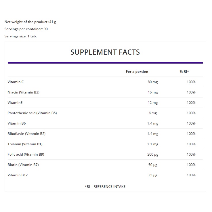 VIÊN BỔ SUNG VITAMIN B TỔNG HỢP OSTROVIT COMPLEX 90 VIÊN - TĂNG KHẢ NĂNG TRAO ĐỔI CHẤT