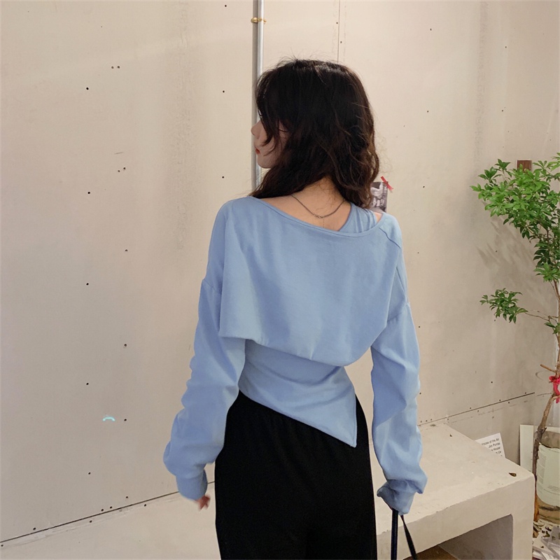 Set áo hai dây + áo khoác cardigan ngắn tay dài phong cách Hàn Quốc cho nữ chất lượng cao