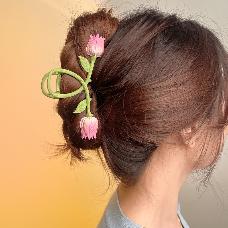 Kẹp tóc IF YOU hình hoa tulip dễ thương thời trang cho nữ