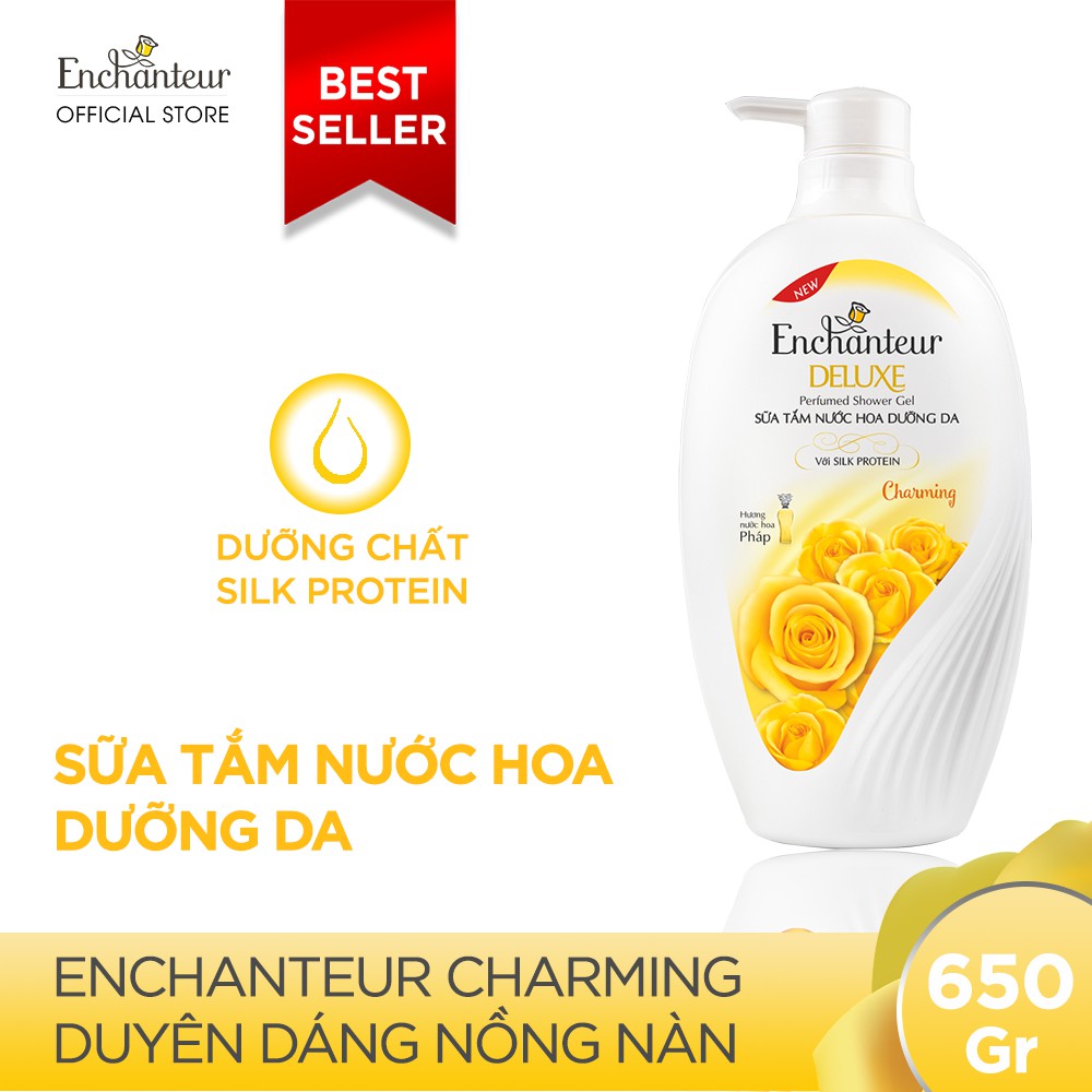 Sữa tắm nước hoa dưỡng da Enchanteur Charming/ Sensation/ Delightful/ Romantic/ Magic 650gr | BigBuy360 - bigbuy360.vn