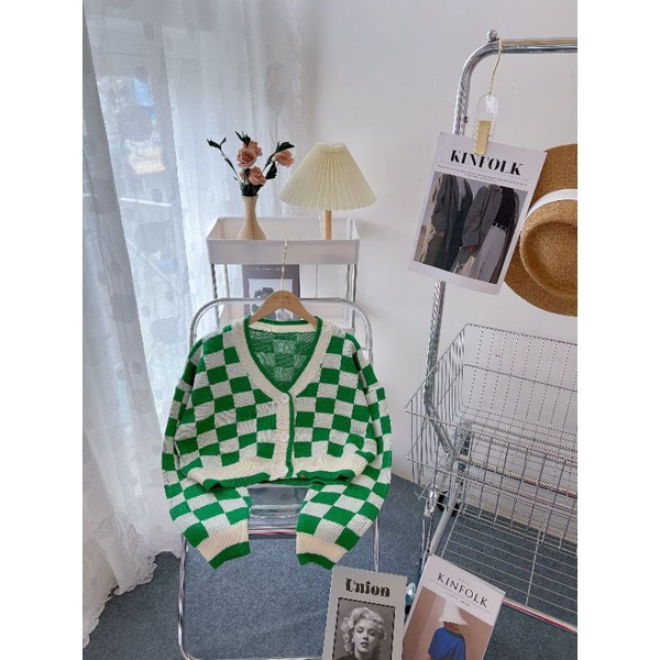 ÁO LEN KẺ Ô VUÔNG Ullzang 🌺