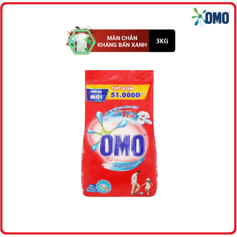 Bột Giặt OMO Công Nghệ Giặt Xanh Gói 2,7Kg/3Kg