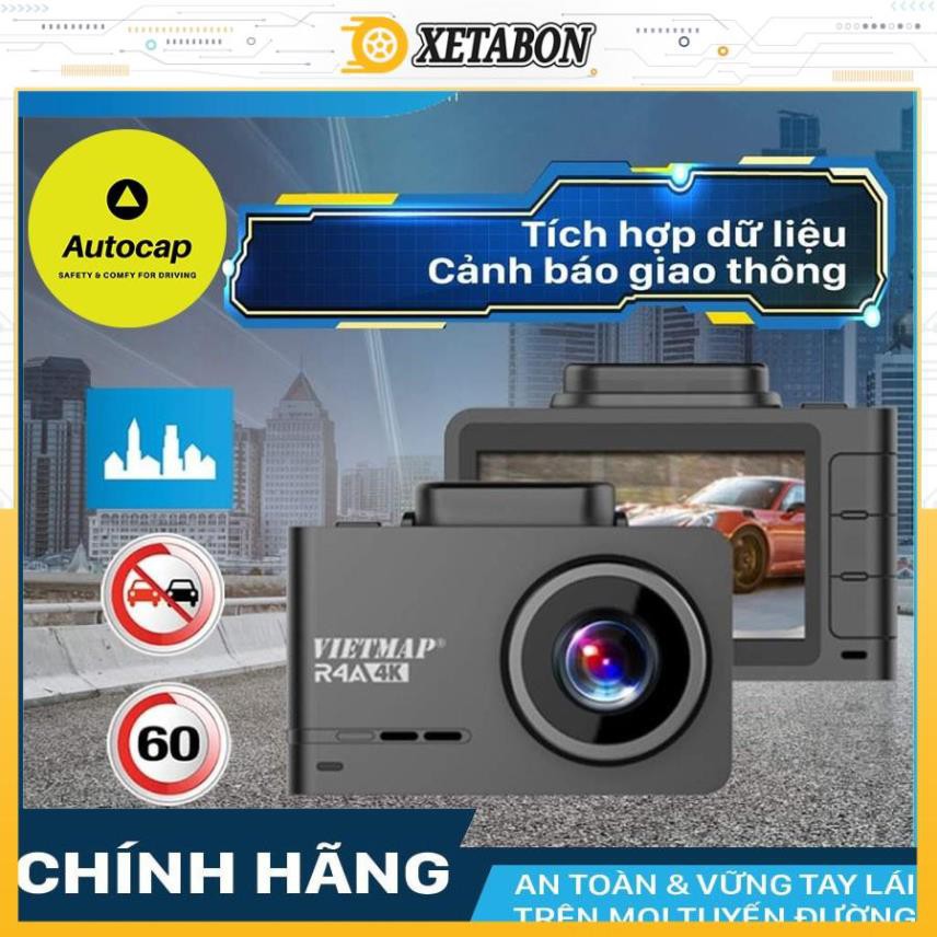 Camera Hành Trình Ô Tô VIETMAP R4A , Nhận Diện Tốc Độ, Định Vị GPS, Quay Phim Ultra 4K Chính Hãng VietMap