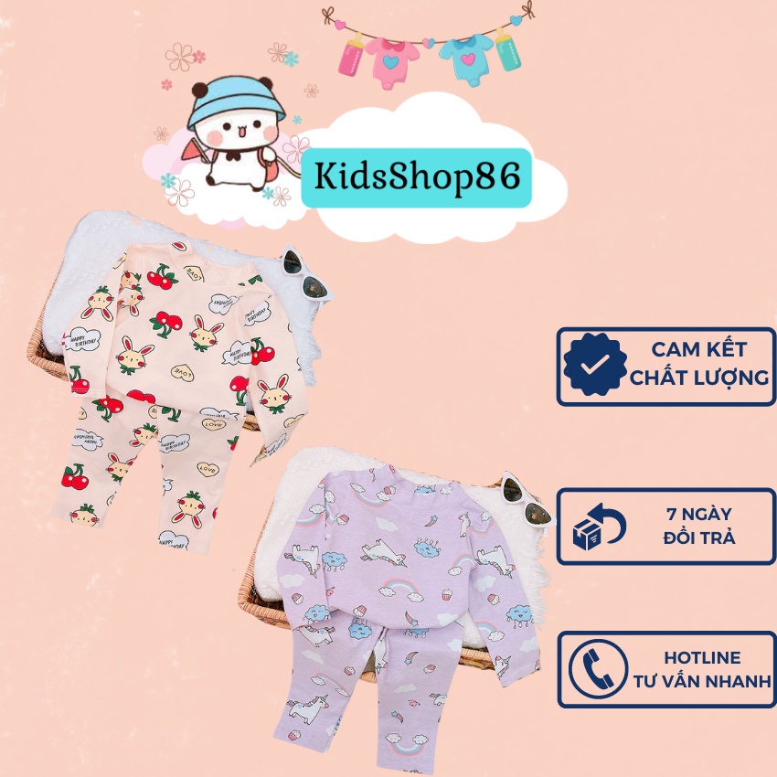 BỘ THU ĐÔNG BÉ GÁI COTTON HÌNH PHỐI MÀU ĐẸP MẮT NHÌN ĐÃ MÊ, MỀM MẠI ÊM ÁI CỰC PHÊ SIZE 8-18KG [TD23]