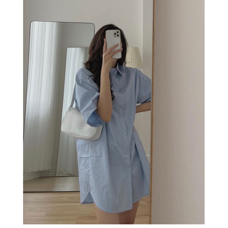 Váy sơ mi oversize ( ảnh thật tự chụp )