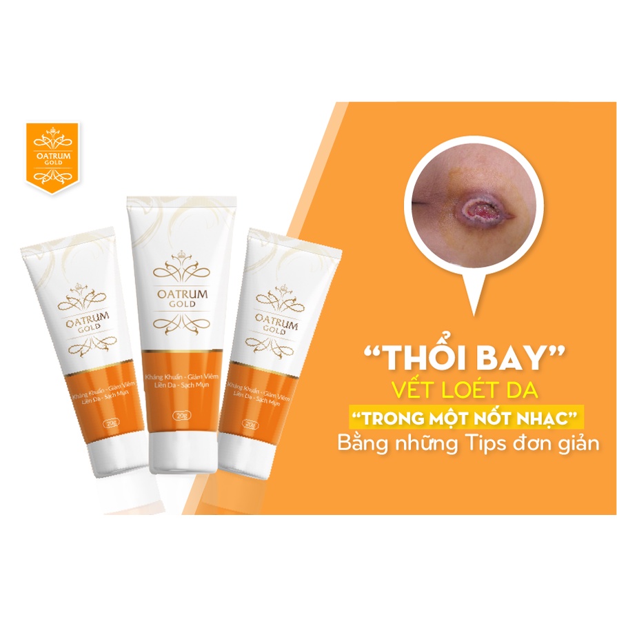 Gel ngừa mụn Oatrum Gold - Kháng Khuẩn, Liền Da, Sạch Mụn