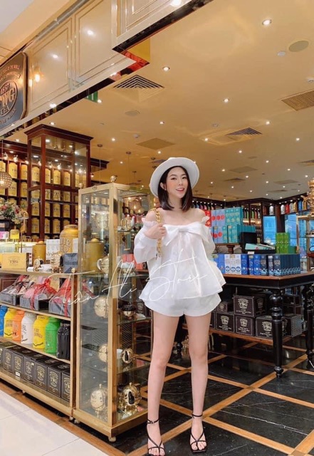 ❤️ ẢNH CHỤP THẬT ÁO BẸT VAI NƠ TO #160k