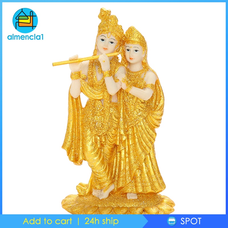 Đồ trang trí Tượng Phật Ấn Độ Bằng Nhựa Resin Dùng Trang Trí Nhà Cửa / Sân Vườn Almencla1