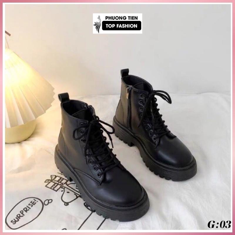 Giày bốt ullzang,giày nữ đi vào cực sang chảnh,thích hợp đi làm đi chơi,đi muôn nơi. topfashion: G01
