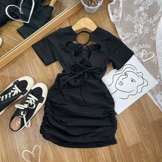 ĐẦM BODY ĐEN ĐAN DÂY LƯNG SEXY.
