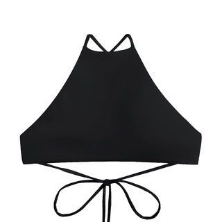 Áo bơi bold bikini yếm màu đen