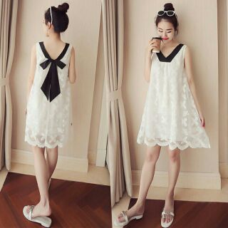 Đầm bầu ren lụa cao cấp, thời trang bầu quảng châu