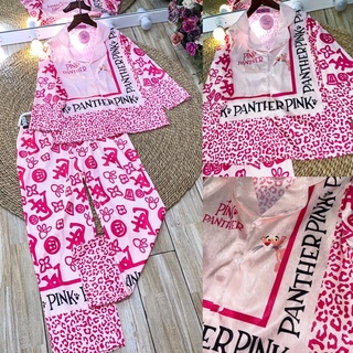 Đồ bộ pizama báo hồng panther pink