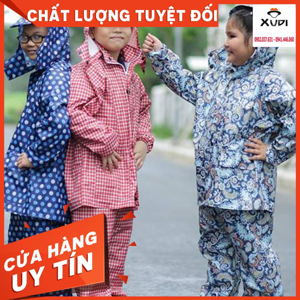 Bộ Quần Áo Mưa Vải Dù Số Cho Bé Chống Thấm