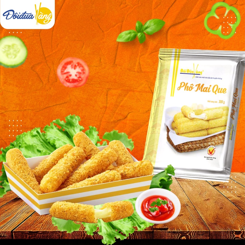 Phô mai que kéo sợi Mozzarella thơm ngậy Đôi Đũa Vàng 300gr
