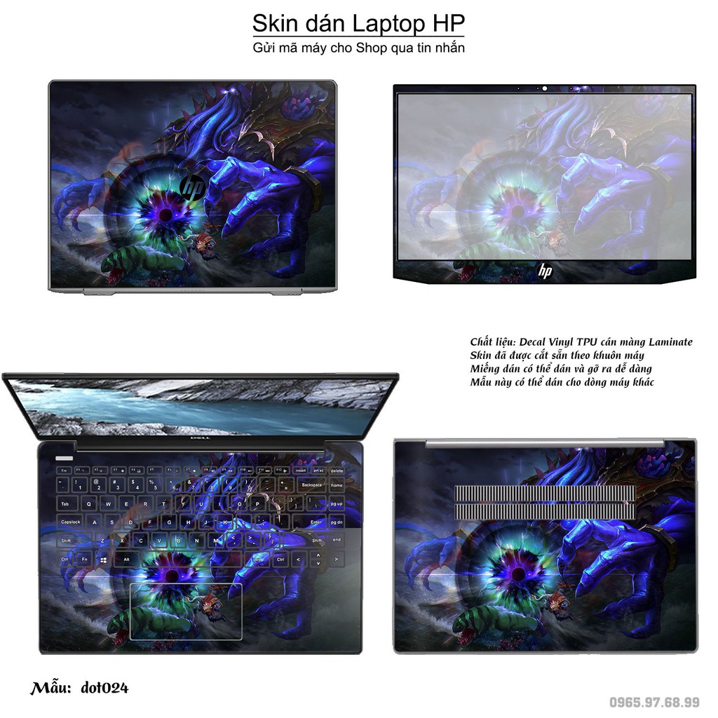 Skin dán Laptop HP in hình Dota 2 nhiều mẫu 4 (inbox mã máy cho Shop)