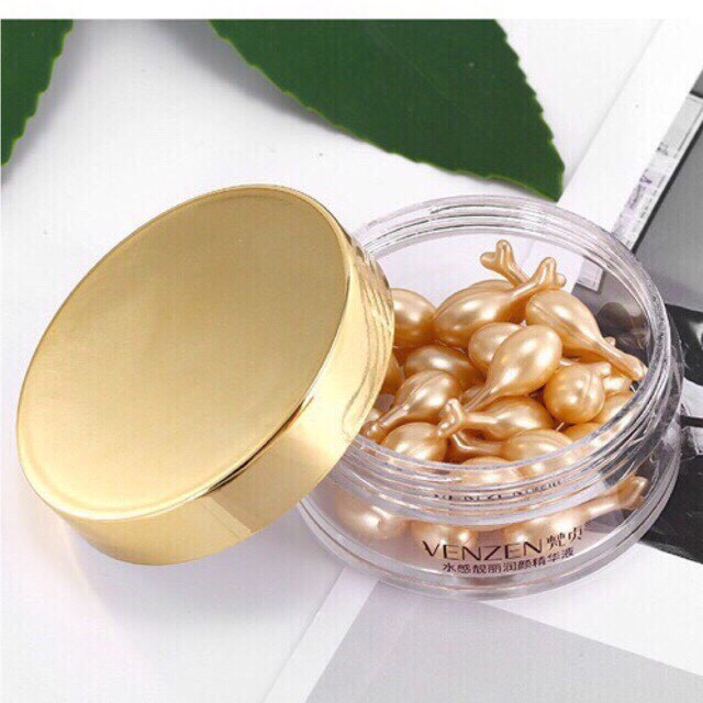 Viên Dưỡng Da VENZEN Chống lão Hóa, Chống Nhăn, Thâm Quầng Mắt Tinh Chất Vitamin E Nhau Thai Cừu