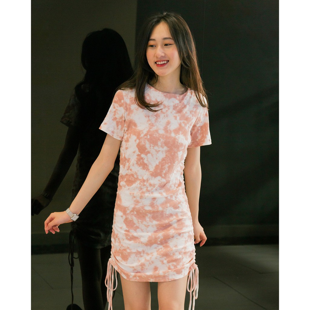 Đầm Thun Loang - Rút 2 Bên | BigBuy360 - bigbuy360.vn