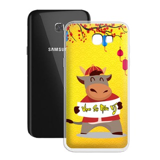 Ốp lưng Samsung Galaxy A7 2017 / A720 hình mừng năm mới, tặng kèm bao lì xì - 01028 - Silicone Dẻo