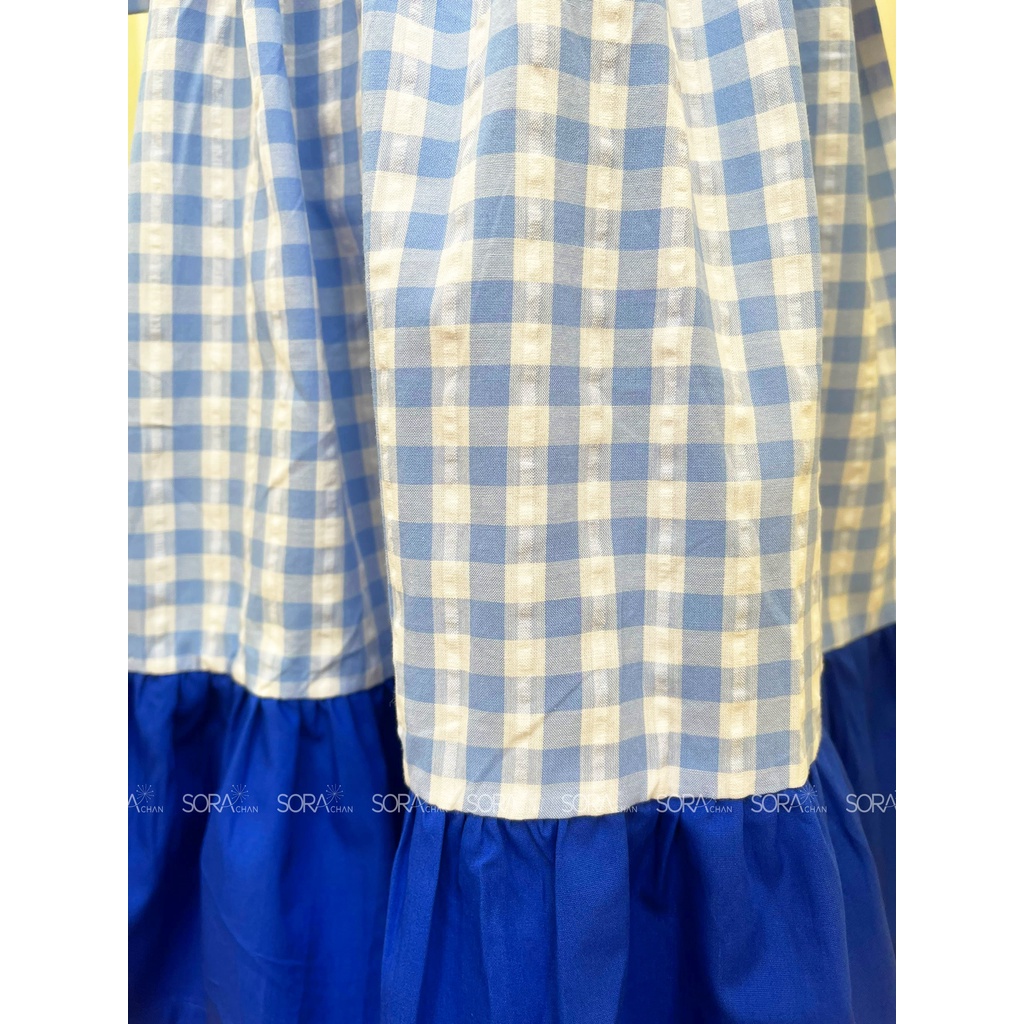 Đầm Cổ V BabyDoll Nút Bọc Cho Bé Gái 9kg-46kg SoraChan - M148,M149,M150,M151