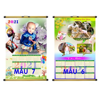 LICH TREO TƯỜNG 40 X 60CM , in lên trên giấy ảnh bóng đẹp, cán màng mờ chống nước + sáo treo.