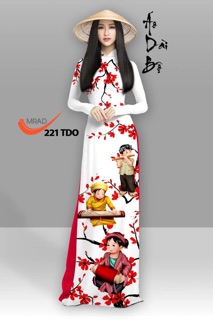 Vải áo dài lụa in 3D