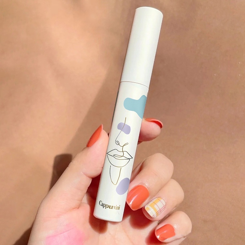 [Hàng mới về] Son môi trang điểm dưỡng ẩm lâu trôi không dính ly không phai màu thiết kế vỏ màu trắng dành cho học sinh