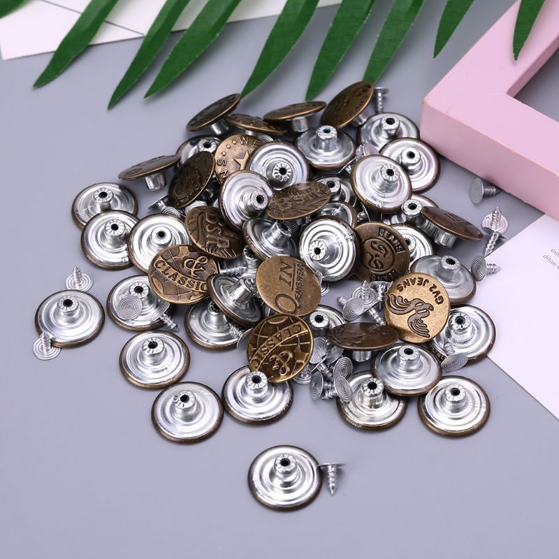 Bộ 50 nút quần jean 20mm DIY