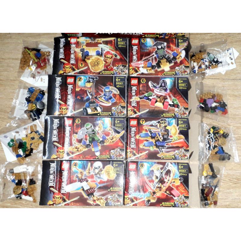 Sét 8 hộp Lắp ráp LegoNinja Rồng 3 đầu 98061 có trên 320 chi tiết bằng nhựa rất đẹp