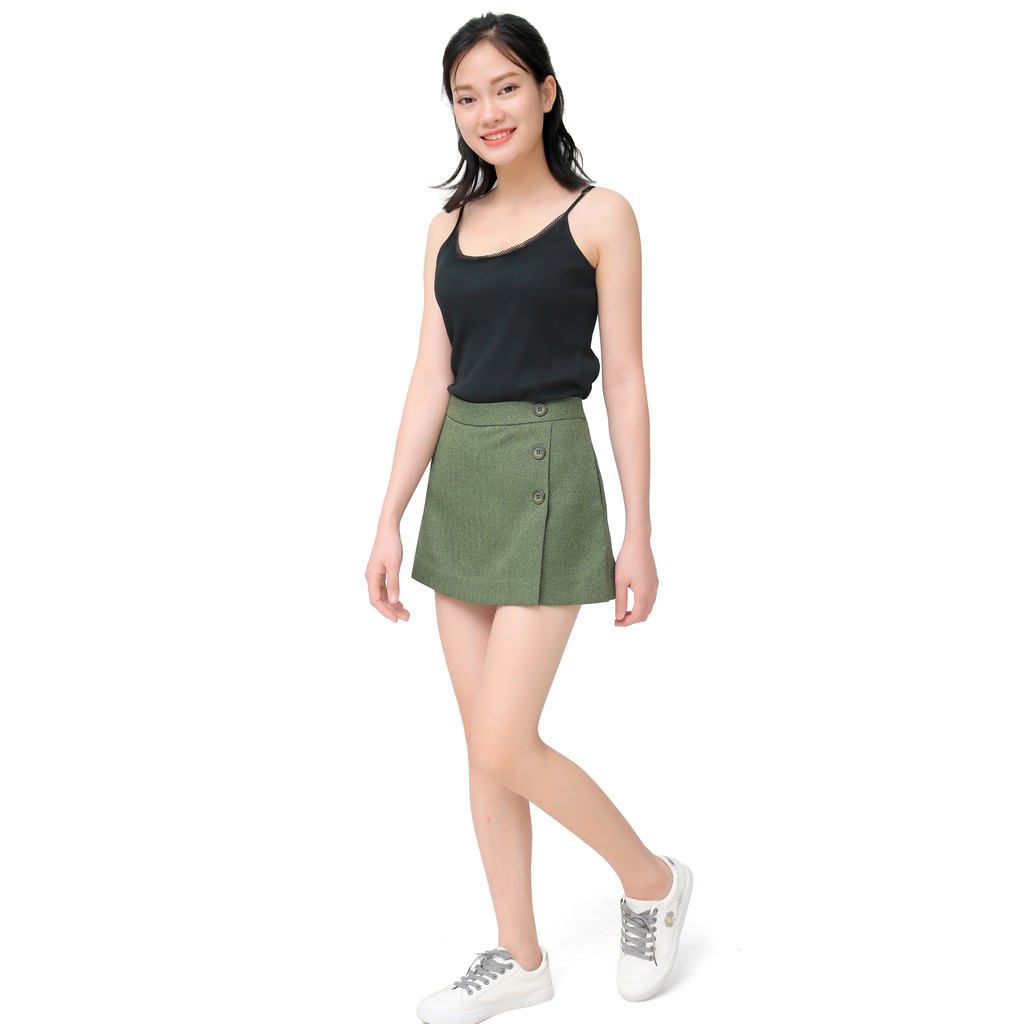 [Mã BMBAU50 giảm 50K đơn 150K] Quần giả váy nữ Narsis T0001 màu xanh rêu