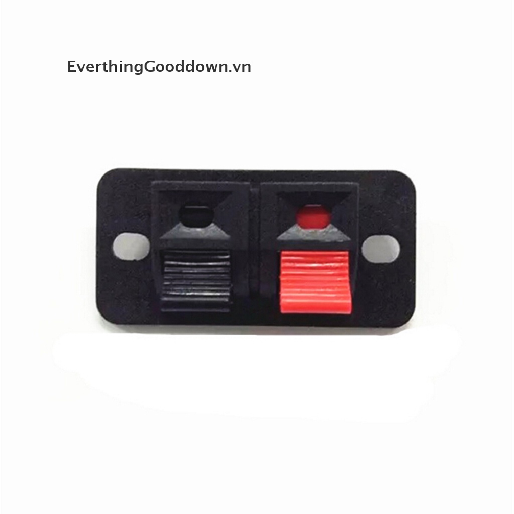 Everthinggooddown 5x 2 Vị Trí Nhấn Nối Bảng Thiết Bị Đầu Cuối Loa Âm Thanh