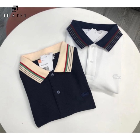 Áo Thun Polo LACOSTE LINE VIỀN CỔ Nam - Full Pack, tem, tag, code