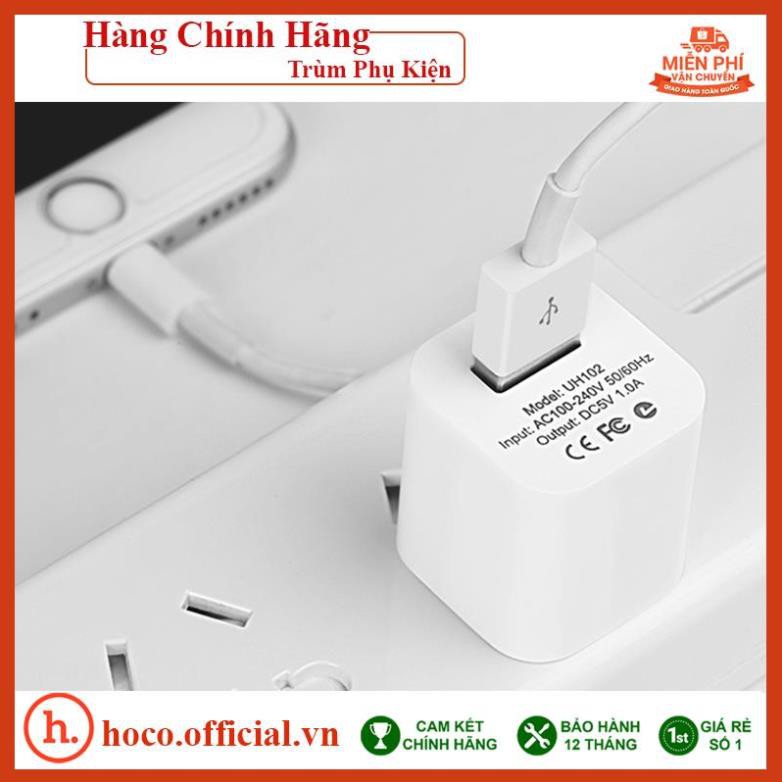 Củ sạc HOCO UH102 chính hãng sạc nhanh cho iphone/ipad Sử dụng công nghệ cung cấp năng lượng chuyển mạch